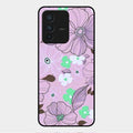 Peach Flower Glass Phone Cover for Vivo V23 5G