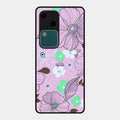 Peach Flower Glass Phone Cover for Vivo V30 5G