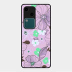 Peach Flower Glass Phone Cover for Vivo V30 5G