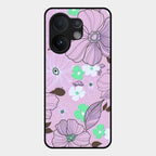 Peach Flower Glass Phone Cover for Vivo V60 5G