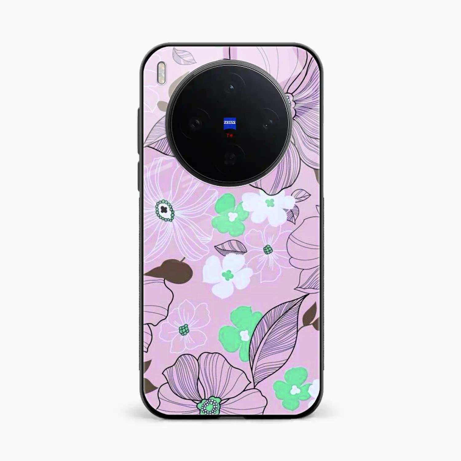 Peach Flower Glass Phone Cover for Vivo X300 5G