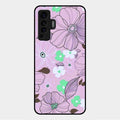 Peach Flower Glass Phone Cover for Vivo X50 5G