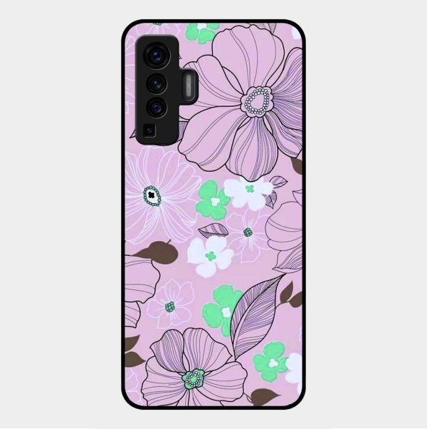 Peach Flower Glass Phone Cover for Vivo X50 5G