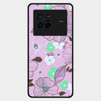 Peach Flower Glass Phone Cover for Vivo X80 5G