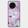 Peach Flower Glass Phone Cover for Vivo X90 5G
