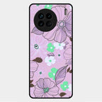 Peach Flower Glass Phone Cover for Vivo X90 5G