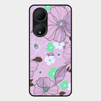 Peach Flower Glass Phone Cover for Vivo Y100A 5G