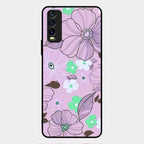 Peach Flower Glass Phone Cover for Vivo Y20T