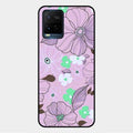 Peach Flower Glass Phone Cover for Vivo Y21G