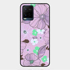 Peach Flower Glass Phone Cover for Vivo Y21T
