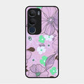 Peach Flower Glass Phone Cover for Vivo Y29 5G