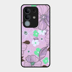 Peach Flower Glass Phone Cover for Vivo Y31 Pro 5G