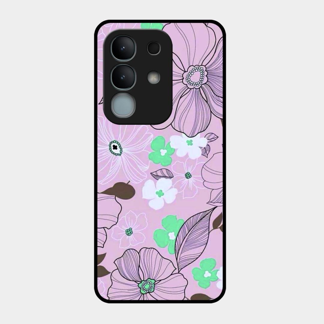 Peach Flower Glass Phone Cover for Vivo Y31 Pro 5G