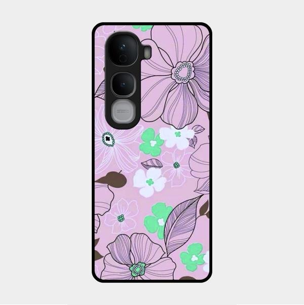 Peach Flower Glass Phone Cover for Vivo Y400 Pro 5G