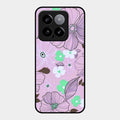 Peach Flower Glass Phone Cover for Xiaomi 14 5G