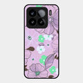 Peach Flower Glass Phone Cover for Xiaomi 15 5G