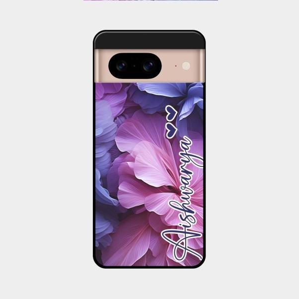 Perfect Customized Floral Glossy Metal Case Cover For Google Pixel 8 5G