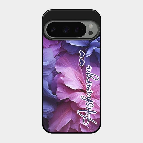 Perfect Customized Floral Glossy Metal Case Cover For Google Pixel 9 Pro 5G