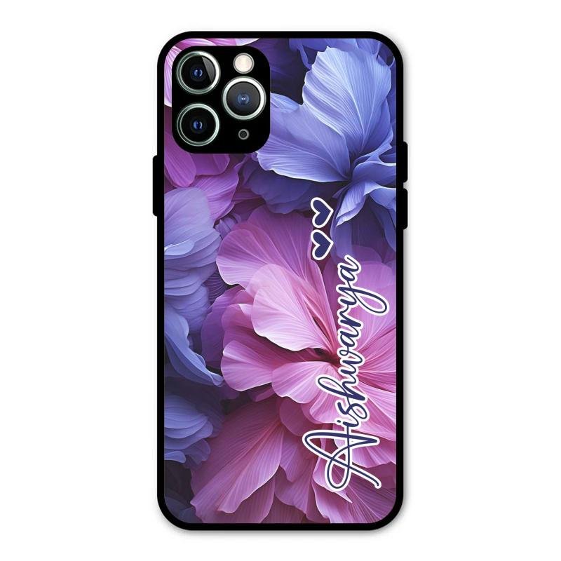 Perfect Customized Floral Glossy Metal Case Cover For iPhone 11 Pro Max