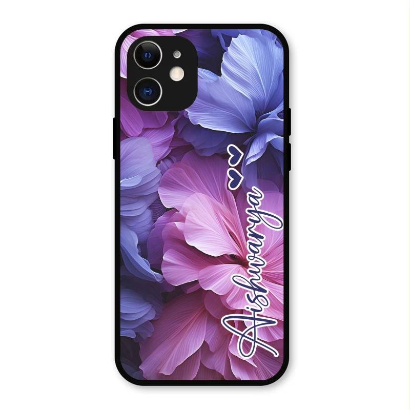 Perfect Customized Floral Glossy Metal Case Cover For iPhone 12
