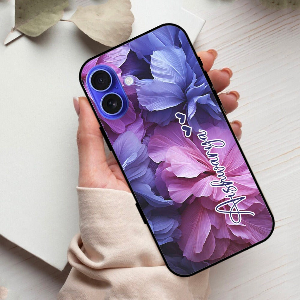 Perfect Customized Floral Glossy Metal Case Cover For iPhone