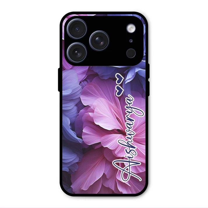 Perfect Customized Floral Glossy Metal Case Cover For iPhone 17 Pro Max