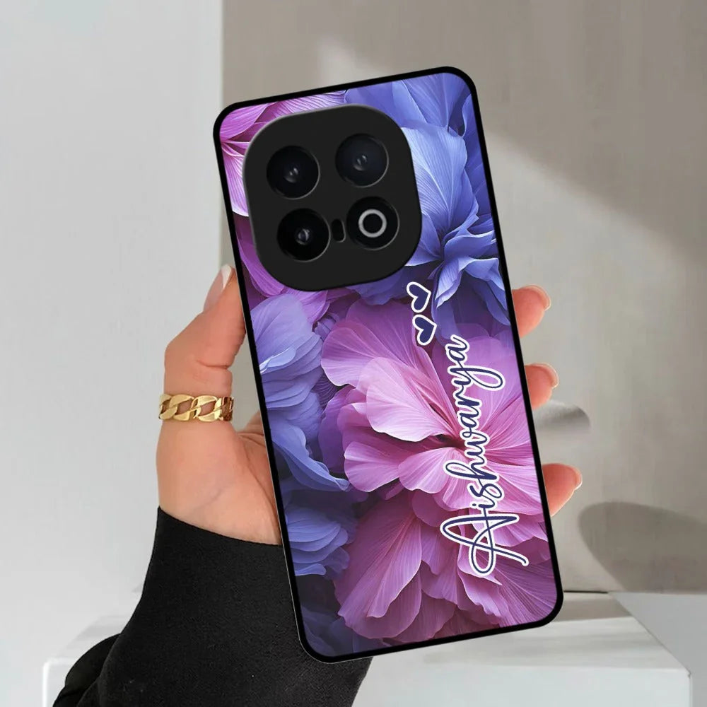 Perfect Customized Floral Glossy Metal Case Cover For iQOO - ShopOnCliQ