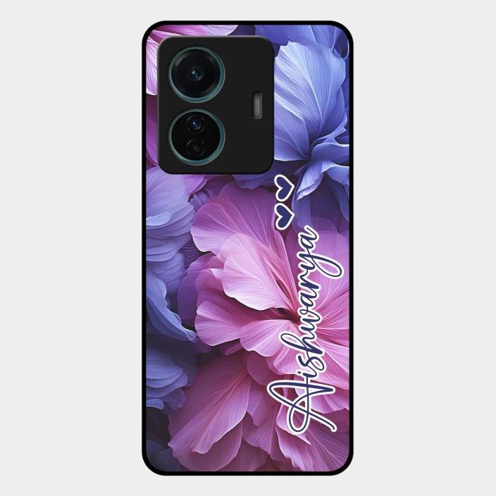 Perfect Customized Floral Glossy Metal Case Cover For Iqoo Z6 Pro 5G