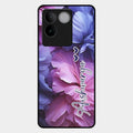 Perfect Customized Floral Glossy Metal Case Cover For Iqoo Z7 Pro 5G