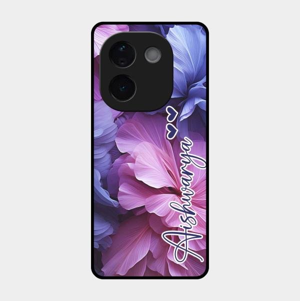 Perfect Customized Floral Glossy Metal Case Cover For Iqoo Z9S Pro 5G