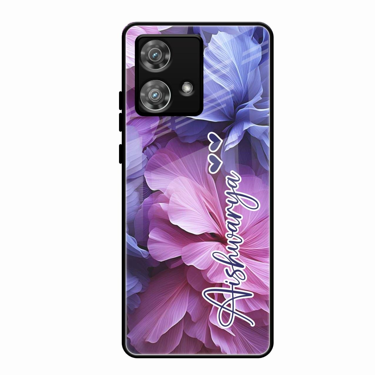 Perfect Customized Floral Glossy Metal Case Cover For Motorola Edge 40 5G