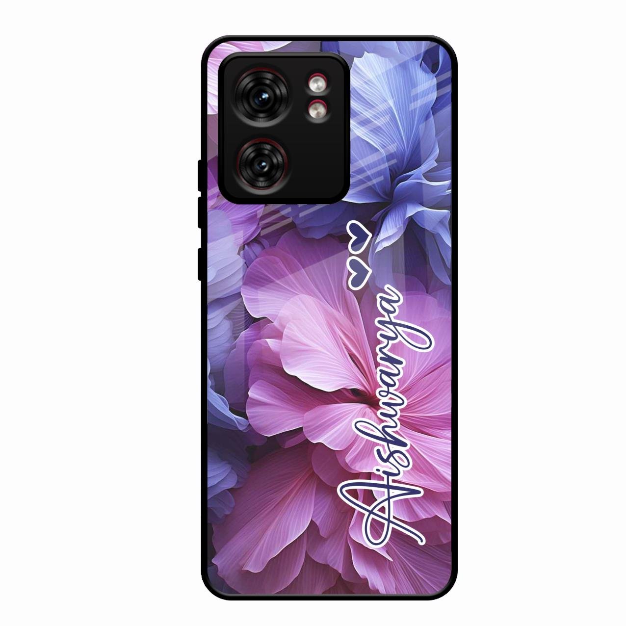 Perfect Customized Floral Glossy Metal Case Cover For Motorola Edge 40