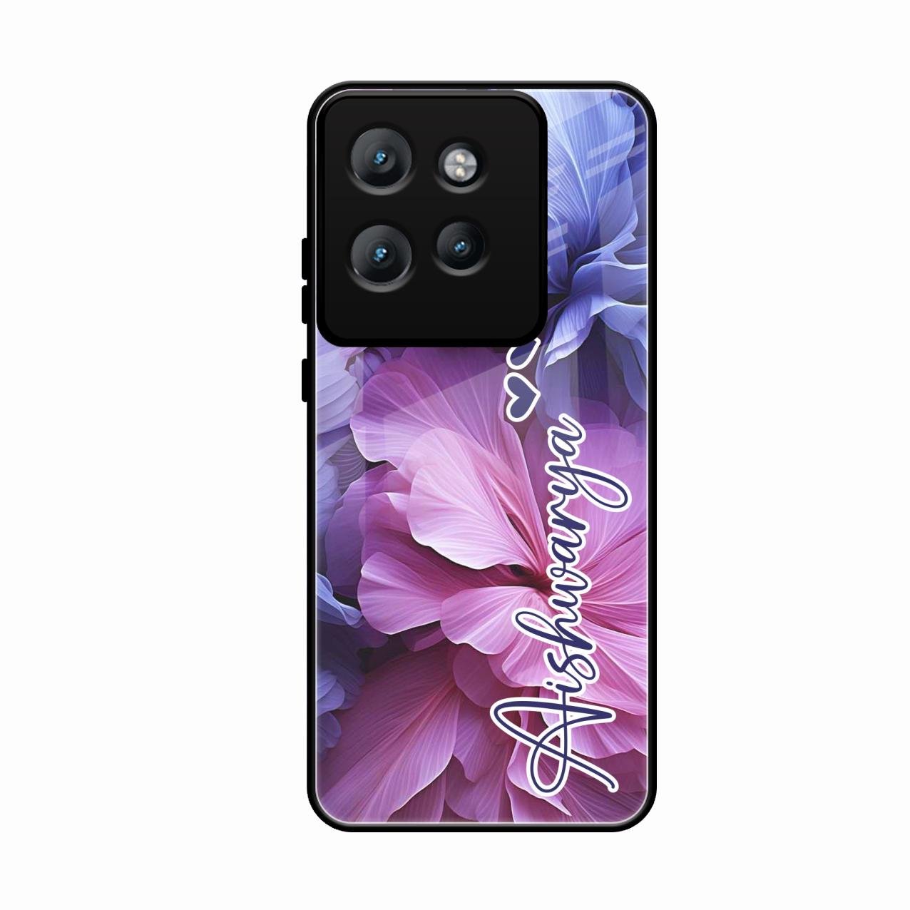 Perfect Customized Floral Glossy Metal Case Cover For Motorola Edge 50
