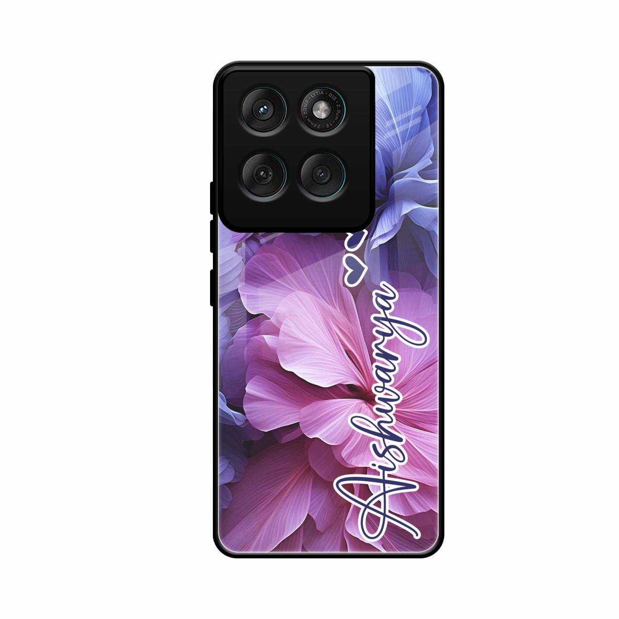 Perfect Customized Floral Glossy Metal Case Cover For Motorola Edge 60 5G