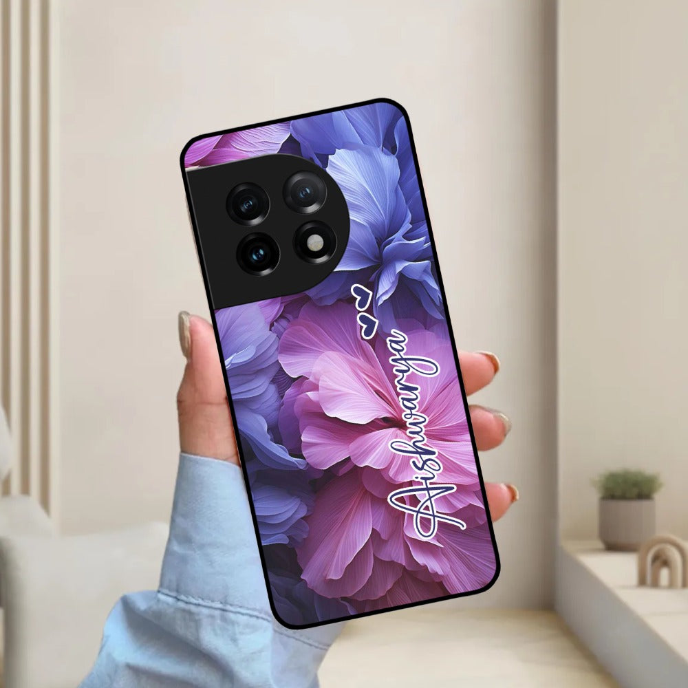 Perfect Customized Floral Glossy Metal Case Cover For OnePlus