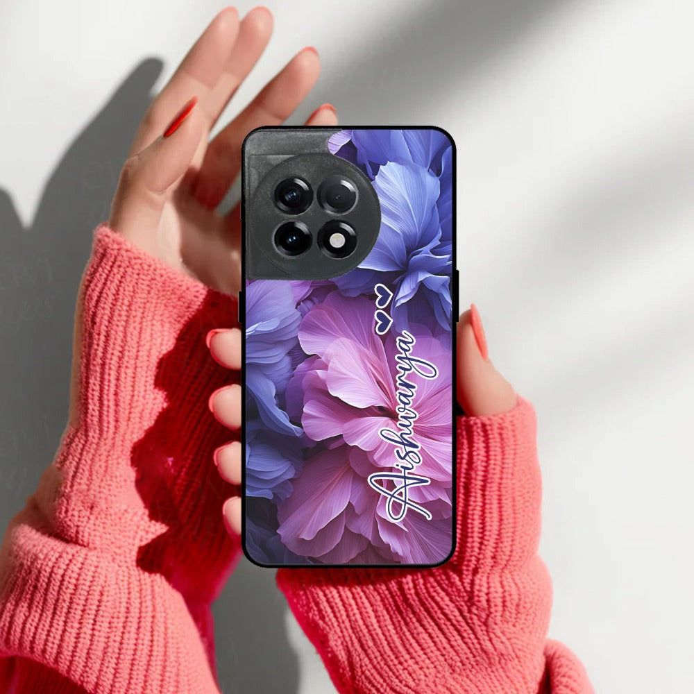 Perfect Customized Floral Glossy Metal Case Cover For OnePlus