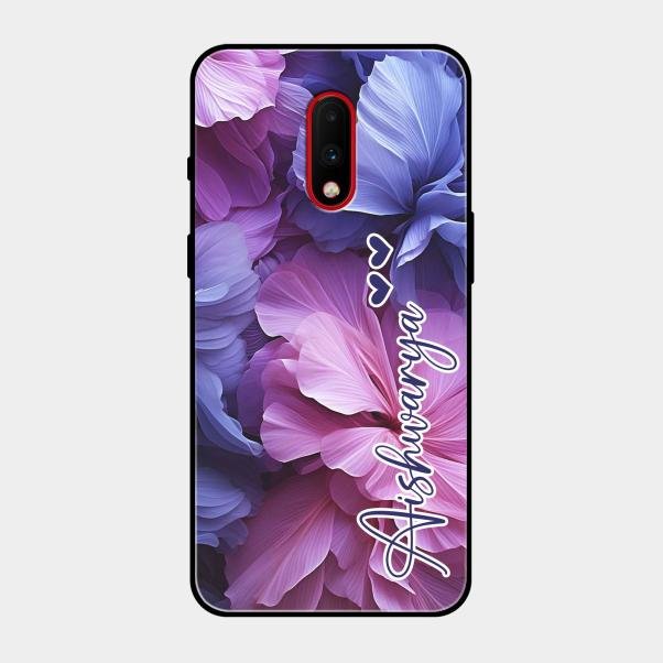 Perfect Customized Floral Glossy Metal Case Cover For Oneplus 7
