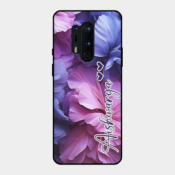 Perfect Customized Floral Glossy Metal Case Cover For Oneplus 8 Pro