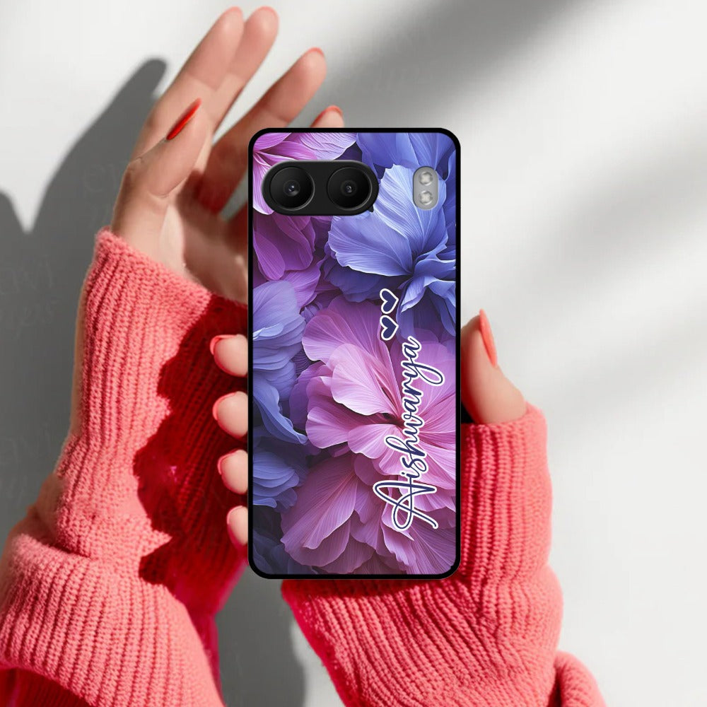 Perfect Customized Floral Glossy Metal Case Cover For OnePlus