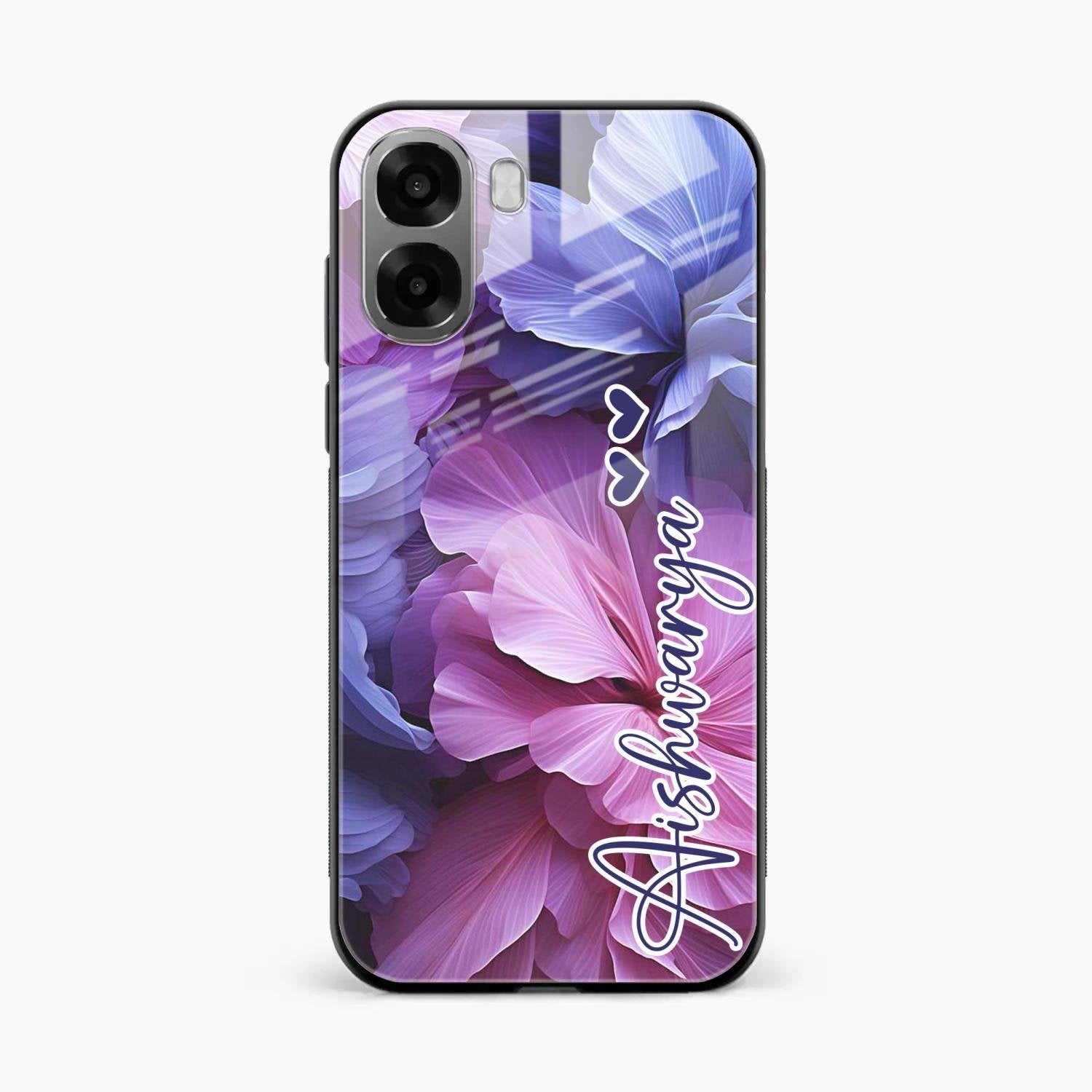 Perfect Customized Floral Glossy Metal Case Cover For Oppo A6X 5G