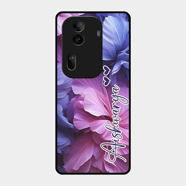 Perfect Customized Floral Glossy Metal Case Cover For Oppo Reno 11 Pro 5G