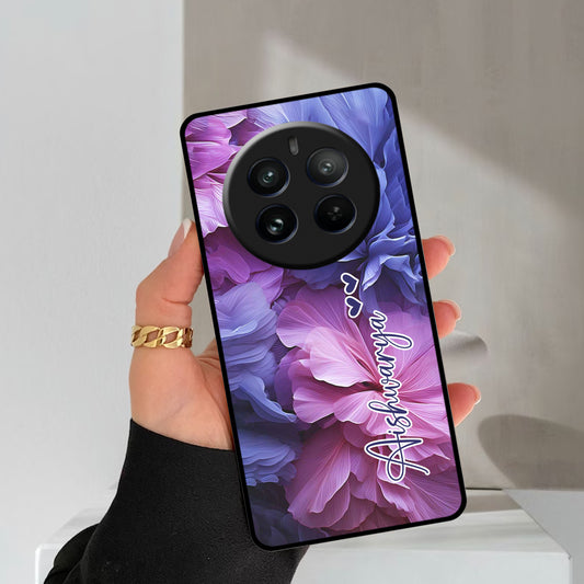 Perfect Customized Floral Glossy Metal Case Cover For Realme