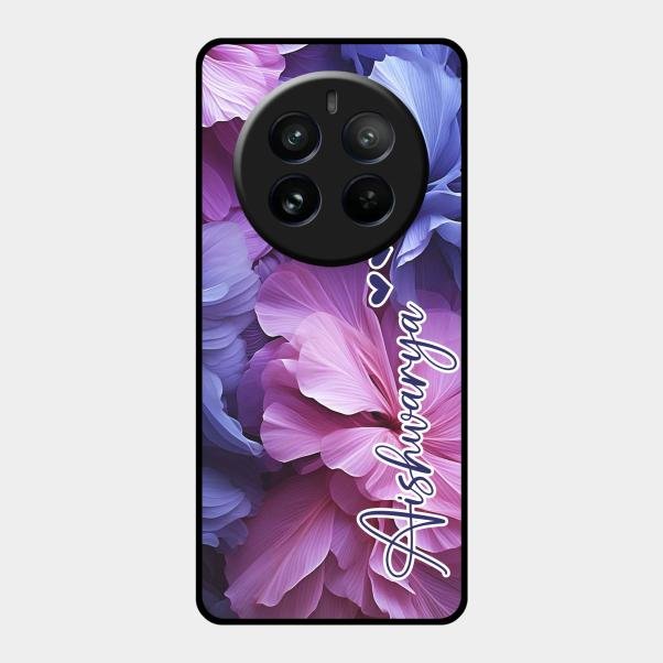 Perfect Customized Floral Glossy Metal Case Cover For Realme 12 Pro Plus 5G