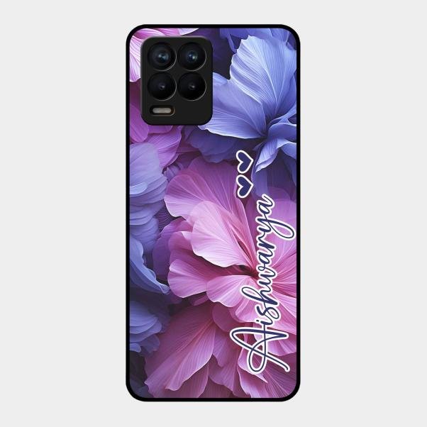 Perfect Customized Floral Glossy Metal Case Cover For Realme 8 Pro