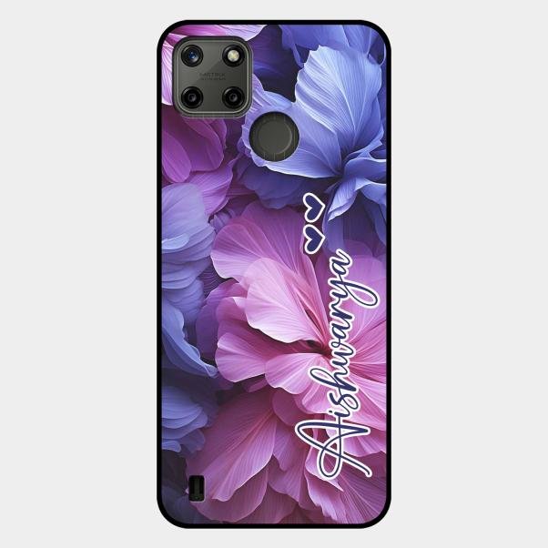 Perfect Customized Floral Glossy Metal Case Cover For Realme C21Y