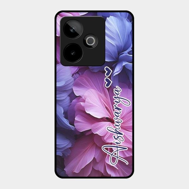 Perfect Customized Floral Glossy Metal Case Cover For Realme Gt 7 5G