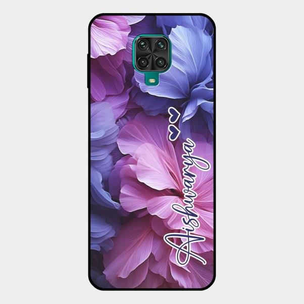 Perfect Customized Floral Glossy Metal Case Cover For Redmi Note 10 Lite