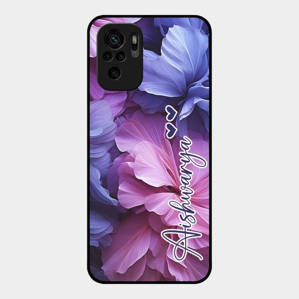 Perfect Customized Floral Glossy Metal Case Cover For Redmi Note 10