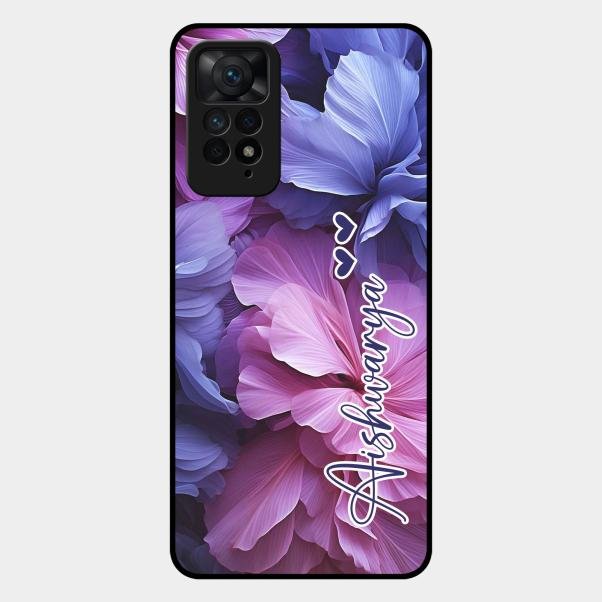 Perfect Customized Floral Glossy Metal Case Cover For Redmi Note 11 Pro 5G