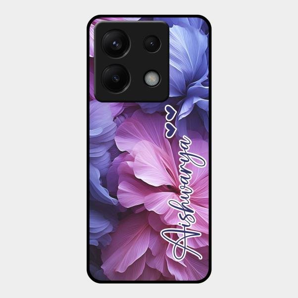Perfect Customized Floral Glossy Metal Case Cover For Redmi Note 13 Pro 5G